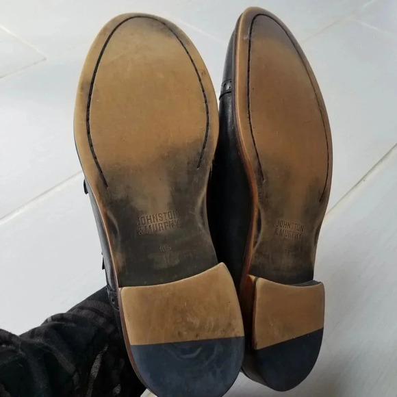Johnston & Murphy Conard Double  Monk Strap Black Oxford Dress Shoes 10.5 - Picture 13 of 16